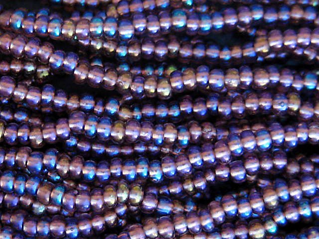 11/0 CZECH GLASS SEED BEADS COPPER LINED LIGHT AMETHYST AURORA BOREALIS 1 HANK