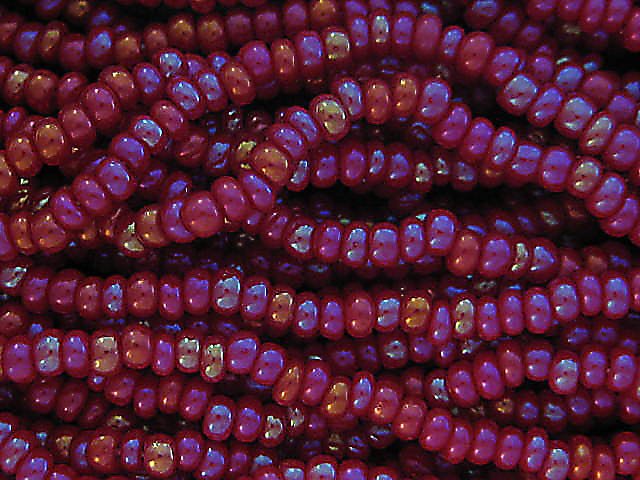 11/0 CZECH GLASS SEED BEADS AURORA BOREALIS MAHOGANY 1 HANK