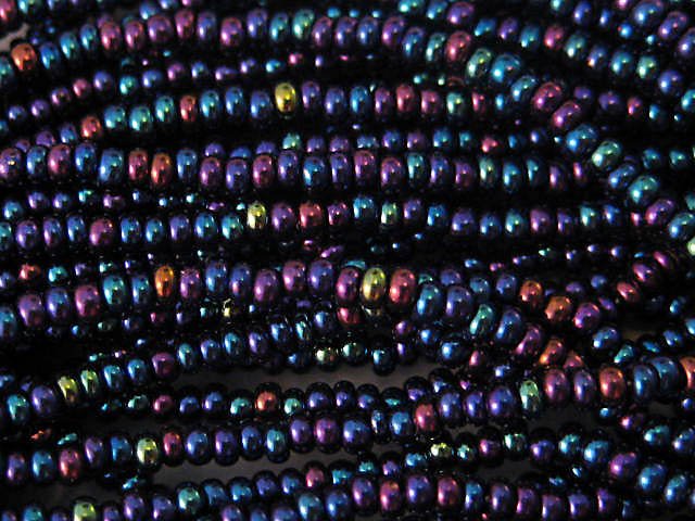 11/0 CZECH GLASS SEED BEADS AURORA BOREALIS BLUE IRIS 1 HANK