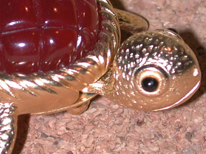 Turtle animal Pin Head Moves Vintage Signed Ellen Kiam