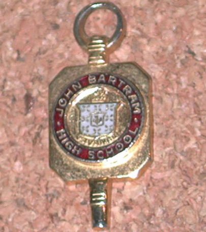 John Bartram High Sr School Prom Charm/Fob Vintage GF 1961 FREE SHIPPING DISCOUNT