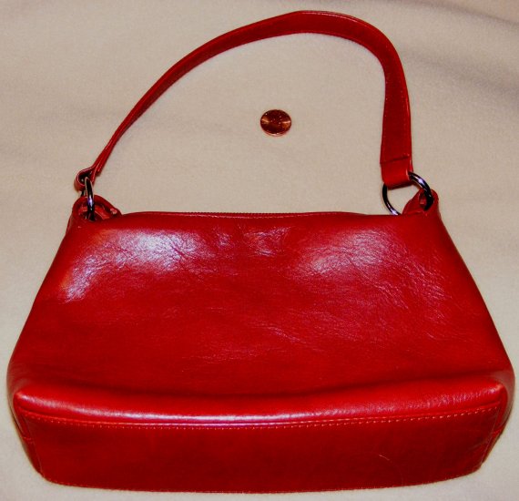 BANANA REPUBLIC Small Dark Red Leather Handbag