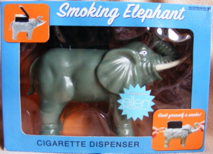 *SMOKING ELEPHANT* Cigarette Dispenser - Hilarious Gag Gift!