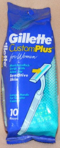 GILLETTE Razors: Custom Plus 10 for Women Sensitive Skin