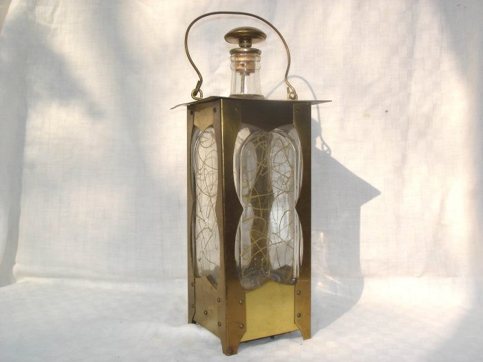 Vintage Decanter Musical Box Lantern