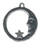 Moon and Star Pewter Charms Lot of 12