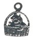 Kitty in Basket Pewter Charms Lot of 12