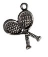 Tennis Rackets Pewter Charms Lot of 12