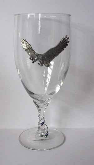 Pewter Eagle Wine Glass Free Shipping