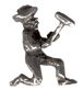 Minor W Pick Axe Pewter Mini Figurines Lot of 5