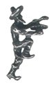Miner Jumping Pewter Mini Figurines Lot of 5