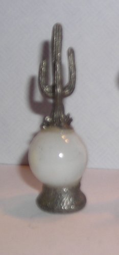 Cactus Mini Pewter Figurines on Marble