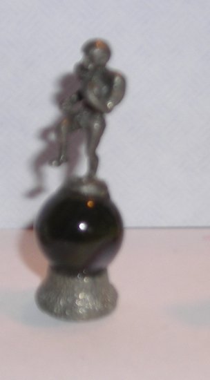 Football Player Mini Pewter Figurines on Marble