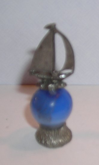 Sailboat Mini Pewter Figurines on Marble