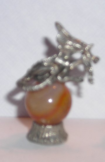 gargoyle Mini Pewter Figurines on Marble