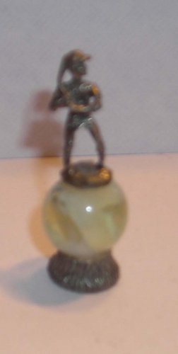 Baseball Player Mini Pewter Figurines on Marble
