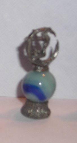 Nude on Moon Mini Pewter Figurines on Marble