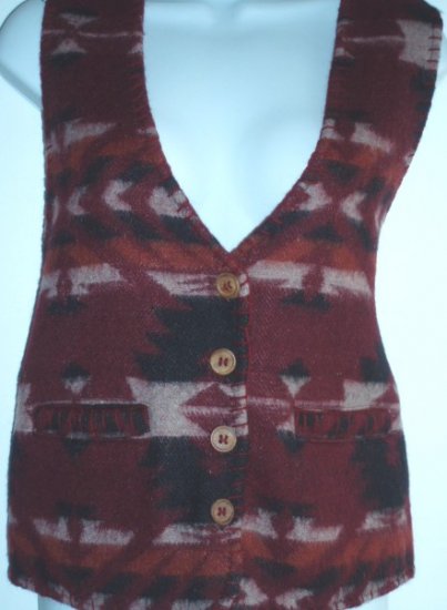 Cheyenne Autumn Vintage Saddle Blanket Cowgirl Vest