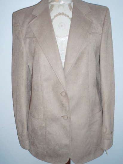 Ms Prestige Camel Ultra Suede Ladies Western Jacket M/L