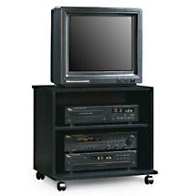 TV/VCR Cart - Black Oak
