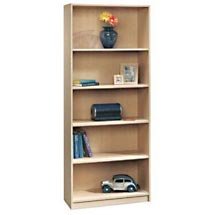 72" Five Shelf Bookcase - Maple