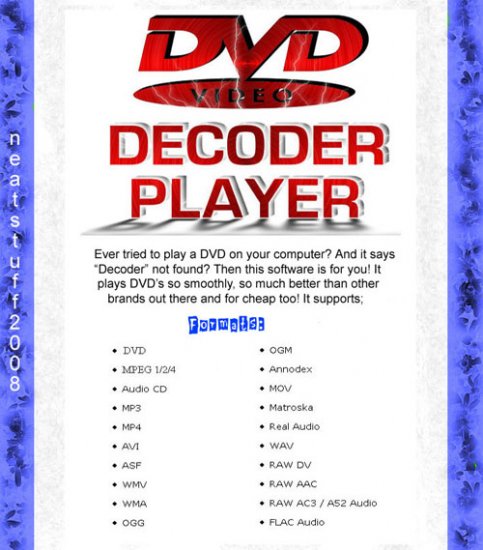DVD Decoder Player For Windows XP & Vista