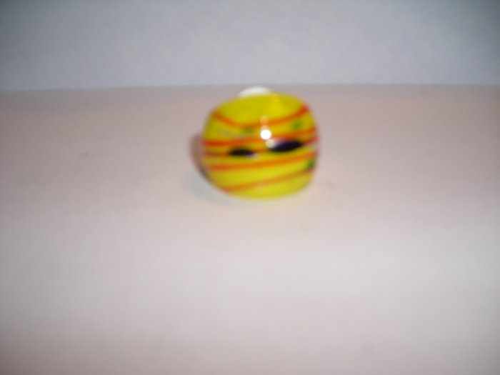 Yellow MURANO GLASS RING Size 8