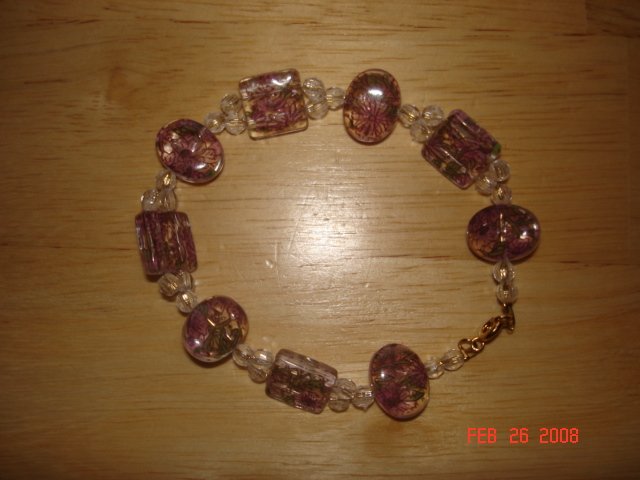 Purple flower Braclet