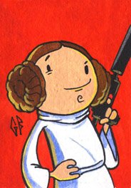 Personal Sketch Card - Star Wars Leia ACEO Original Art