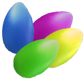 Case of 4 Assorted Color eGGe Dog Toys