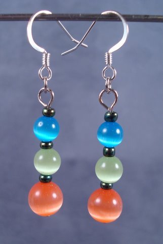 Fruity Tootie Cats Eye Earrings