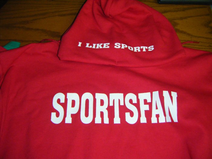 Sportsfan hoodie red