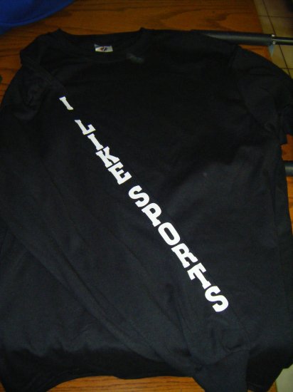 Long Sleeve tee black w/white