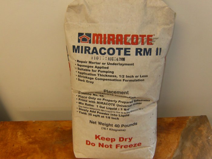 Repair Mortar II - Gray Bag mix