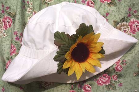 Vintage Style Floppy Sun Hat - Sunflower - Baby -Toddler - Little Girl