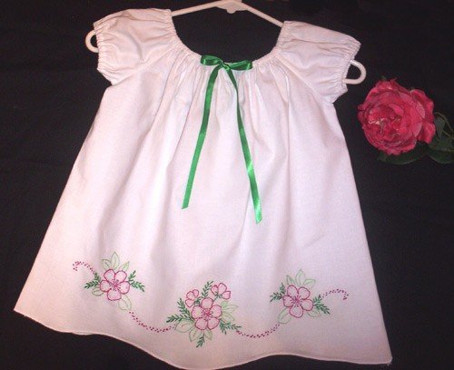 Vintage Pillowcase Dress - Noel - Peasant Style - Baby - Infant - Toddler - Little Girl Dress