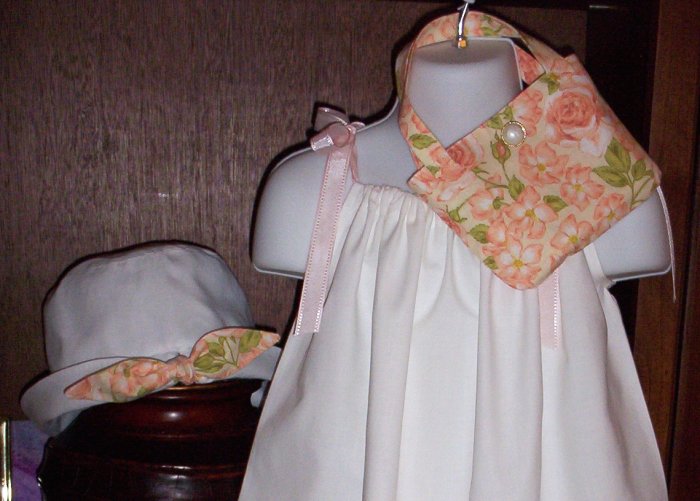 Peach Floral Hat and Purse - Little Girls - Toddler Girls