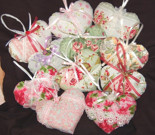 Lavender Sachets - 33 - Heart and Strawberry Sachet - Special Request Order
