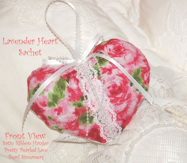 Rose ~ Heart ~ Lavender Sachet ~ Gift Idea ~ Scented