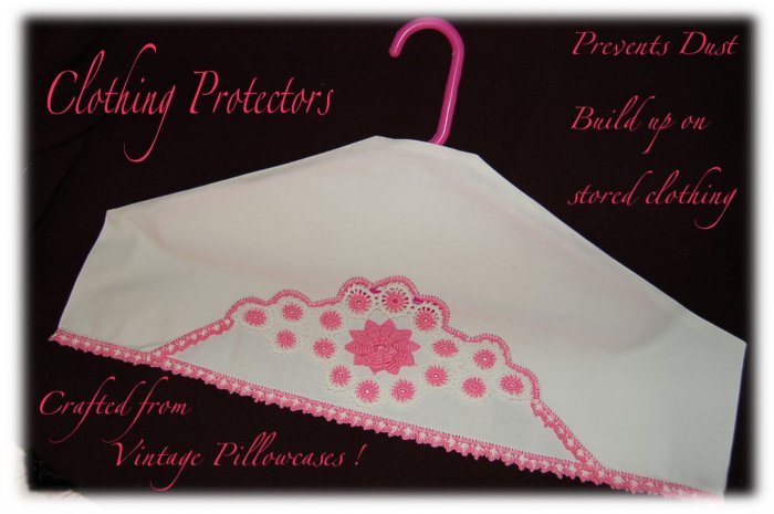 Pink Crochet - Unique Hanger Cover - Clothing Protector