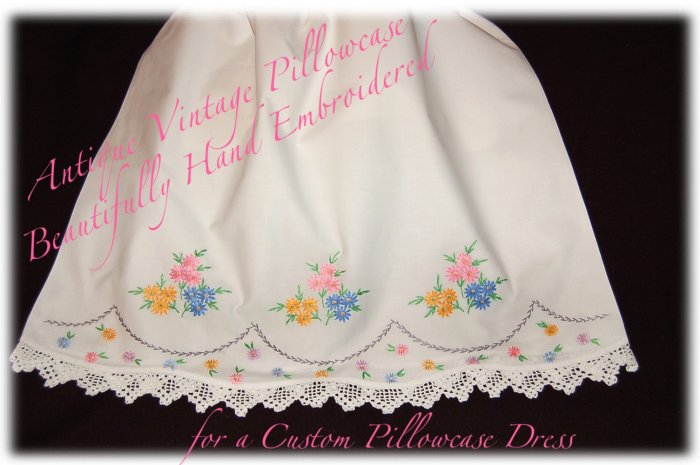 Joannie - Vintage Pillowcase Dress - Embroidered Dress - Heirloom Dress for Girls