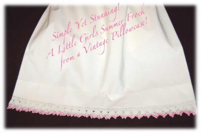 Heather ~ Vintage Pillowcase Dress ~ Little Girls Summer Frock - Vintage Portrait Dresses