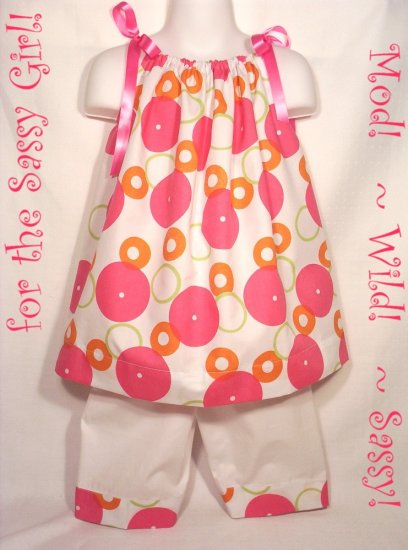 Sassy - Pillowcase Dress and Capri Pants - Little Girl - 5 - 6 - 7
