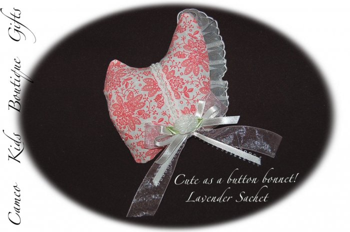 Lavender Sachet - Vintage Style Bonnet - Lavender Sachets - Unique Gift Idea