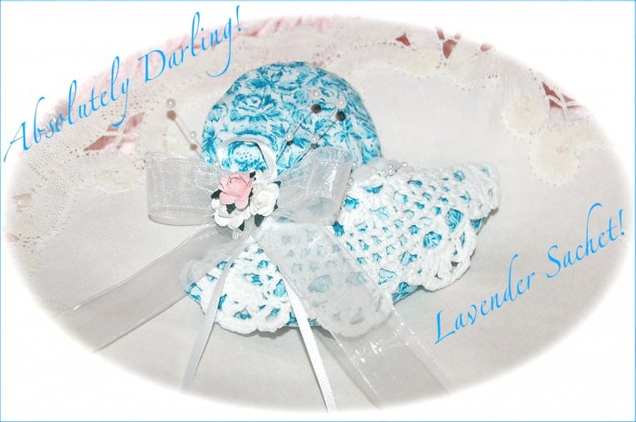 Lavender Sachet - Vintage Style Bonnet - Lavender Sachets - Unique Gift Idea