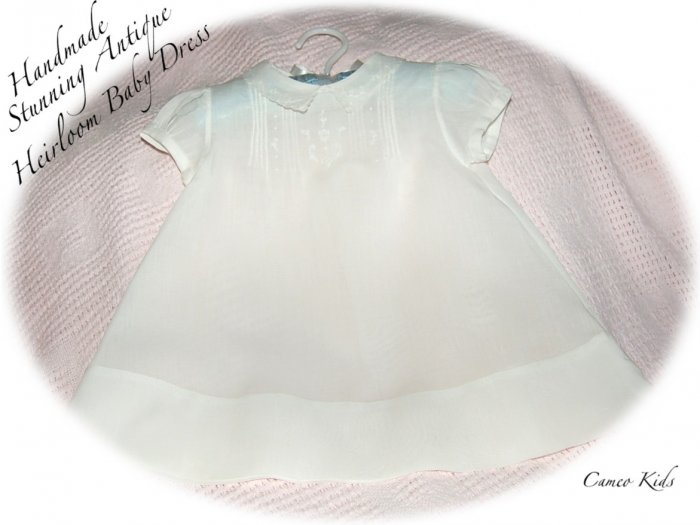 Antique Clothing - Vintage Baby - Dress - Baby Heirloom Dress - New Baby Gift Idea