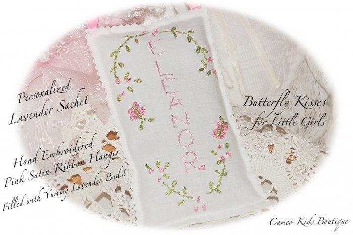 Personalized Lavender Sachet - Lavender Sachets - Lavender Gifts - ButterflyKiss