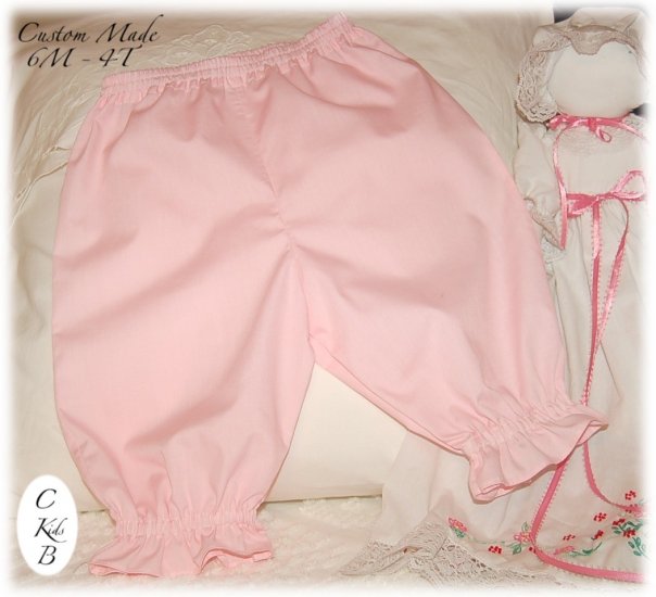 Pastel Pink Pantaloons - Capri Pants - Toddlers and Infants - 6M - 4T