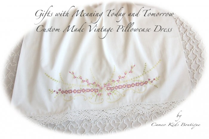 Belle - Embroidered - Vintage - Pillowcase Dress - Toddler Day Gown
