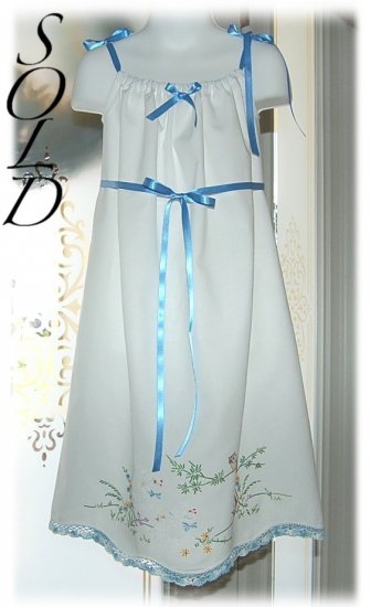 ShaSha - Embroidered Lambs Pillowcase Dress - Easter Dresses for Little Girls